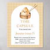 Een beetje dumpling 1e verjaardag tijd capsule tek poster (Voorkant)