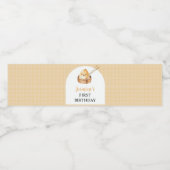 Een beetje Dumpling 1st Verjaardag Water Fles Labe Waterfles Etiket (Enkel label)