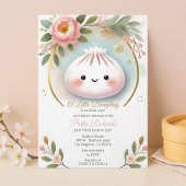 Een beetje Dumpling Baby shower met bloemen Kaart