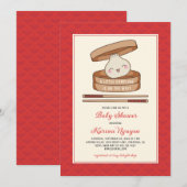 Een beetje Dumpling Baby shower Uitnodiging (Voorkant / Achterkant)