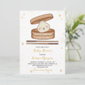 Een beetje Dumpling Baby shower Uitnodiging (Staand voorkant)
