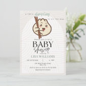 Een beetje Dumpling Bao Neutral Asian Baby shower Kaart (Staand voorkant)