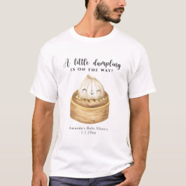 Een beetje dumpling is op weg naar het baby shower t-shirt