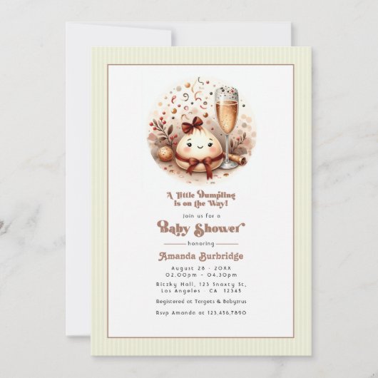 Een beetje Dumpling Mocha Mousse Baby shower Kaart (Voorkant)