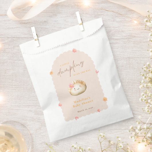 Een beetje Dumpling op de weg Schattige Baby Girl  Bedankzakje (Geknipt)