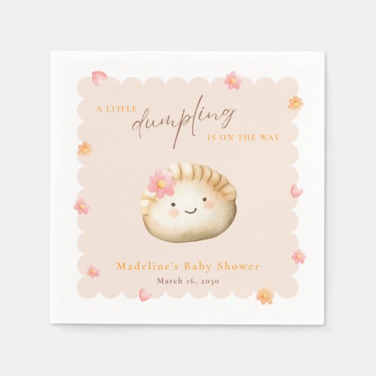 Een beetje Dumpling op de weg Schattige Baby Girl  Servet (Voorkant)