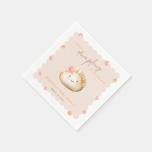 Een beetje Dumpling op de weg Schattige Baby Girl  Servet (Hoek)
