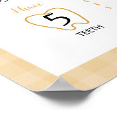 Een beetje dumpling verjaardagsfeestje mijlpaal te poster (Hoek)