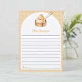 Een beetje Dumpling Verjaardagsnota Tijd Capsule K Bedankkaart (Staand voorkant)