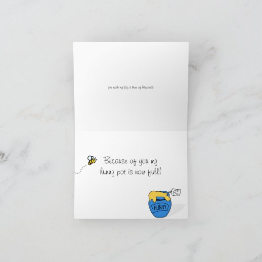 Een beetje een bedankje bedankkaart (Binnen)