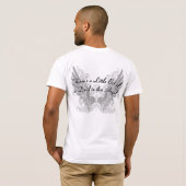 Een beetje een duivel in deze engel #1a t-shirt (Achterkant volledig)