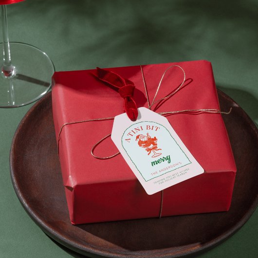 Een beetje een kerst Santa Claus Cadeaulabel