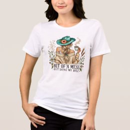 Een beetje een rommeltje maar doe mijn best Graphi Tri-Blend Shirt