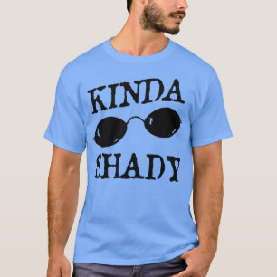 Een beetje een schaduwrijke halve rand zonnebril p t-shirt