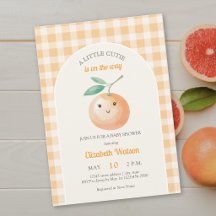 Een beetje een schattig oranje geruit citrus babyf