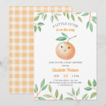 Een beetje een schattig oranje geruit citrus babys