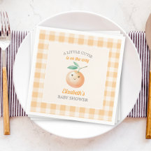 Een beetje een schattig oranje geruit citrus babys