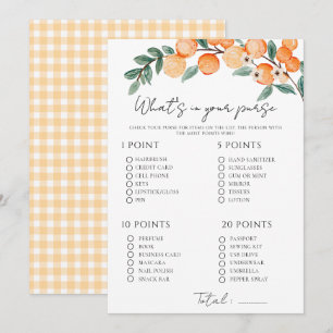 Een beetje een schattig sinaasappel citrus baby sh kaart