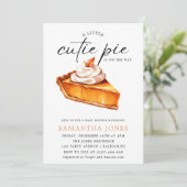 Een beetje een schattige taartpompoen herfst babyf kaart (Staand voorkant)