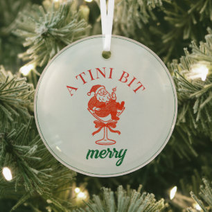 Een beetje een vrolijke Kerstman Glas Ornament