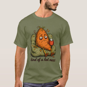 Een beetje een warboel Zoete Aardappel Thanksgivin T-shirt