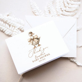 Een beetje eendje  Baby shower Bedankkaart