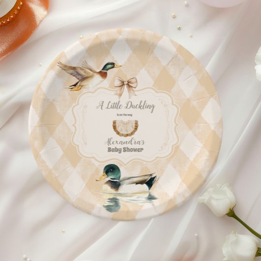 Een beetje eendje Baby shower Papieren Bordje