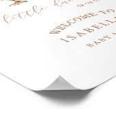 Een beetje eendje Baby shower welkom Poster (Hoek)