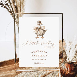 Een beetje eendje Baby shower welkom Poster