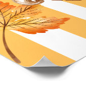 Een beetje eikel Herfst plaids Baby shower welkom Poster (Hoek)