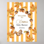 Een beetje eikel Herfst plaids Baby shower welkom Poster (Voorkant)