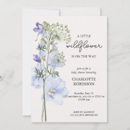 Een beetje Elegant Wildflower Meisje Baby shower Kaart