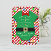 Een beetje Elf is onderweg. kerstBaby shower Kaart (Staand voorkant)