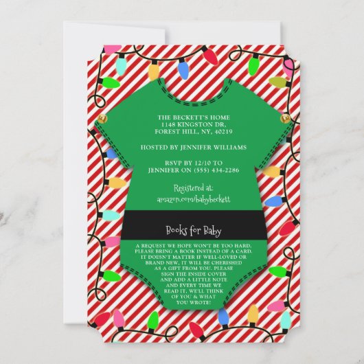 Een beetje Elf is onderweg. kerstBaby shower Kaart (Achterkant)