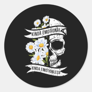 Een beetje emotionele soort emotieloze Tal Health Ronde Sticker