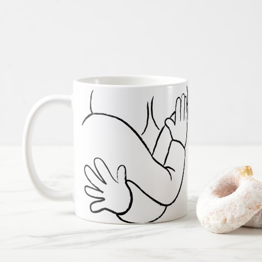 Een beetje empathie Classic witte koffie mok (Met donut)