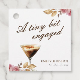 Een beetje espresso martini bruidsdouche bedankjes labels