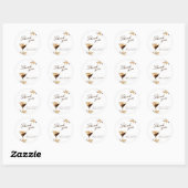 Een beetje espresso martini bruidsdouche ronde sticker (Vel)