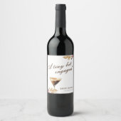 Een beetje espresso martini bruidsdouche wijn etiket (Voorkant)