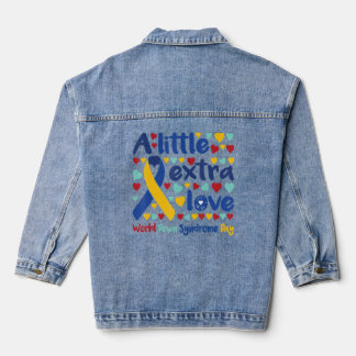 Een beetje extra liefde wereld down syndroom dag l denim jacket