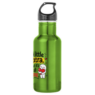 Een Beetje Extra Maar Allemaal Liefde Mooie Ontwer Waterfles