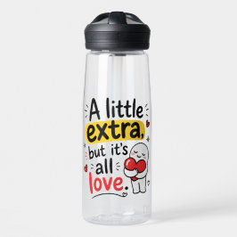 Een Beetje Extra Maar Allemaal Liefde Mooie Ontwer Waterfles