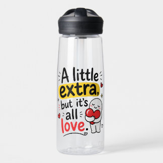 Een Beetje Extra Maar Allemaal Liefde Mooie Ontwer Waterfles