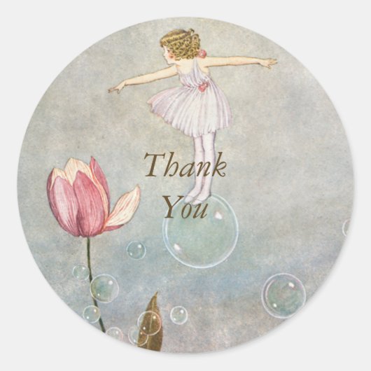 Een beetje feiel op een bubbeltje ronde sticker (Voorkant)