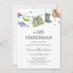 Een beetje Fisherman Baby shower Kaart