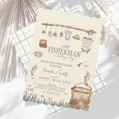 Een beetje Fisherman Waterverf Gevist Baby shower Kaart