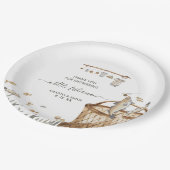 Een beetje Fisherman Waterverf Gevist Baby shower Papieren Bordje (Gekanteld)