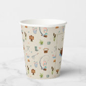 Een beetje Fisherman Waterverf Script Baby shower Papieren Bekers (Rechts)