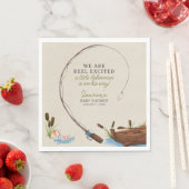 Een beetje Fisherman Waterverf Script Baby shower Servet (Insitu)