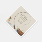 Een beetje Fisherman Waterverf Script Baby shower Servet (Hoek)